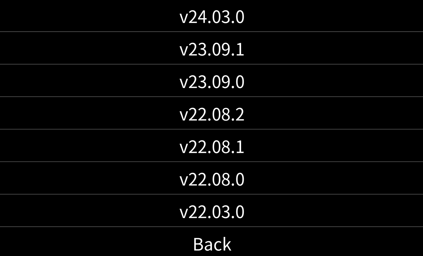 Krux-Installer Select Old Version Menu